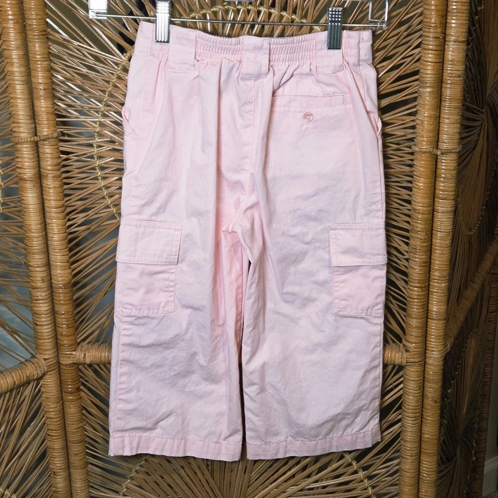 Vintage Y2K Faded Glory Girl 8 Cargo Pockets Wide Leg Pants Pink 2000s